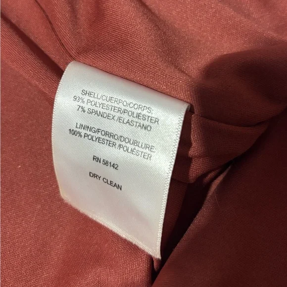 Maggy London Burnt Red Crushed Velvet Cold Open Shoulder Dress Sz 4 - Picture 10 of 14